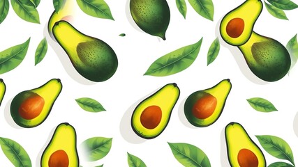 Avocado's Canvas: Geometric Art in Food