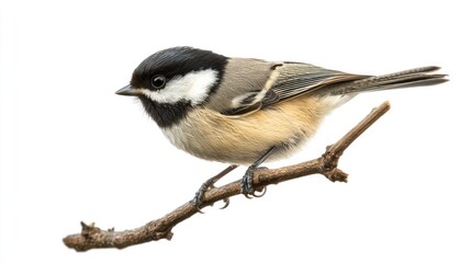 Charming Coal Tit Perched on a Branch