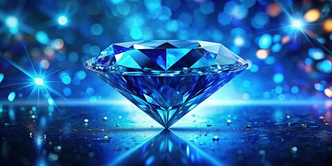Blue Diamond on Blue Background