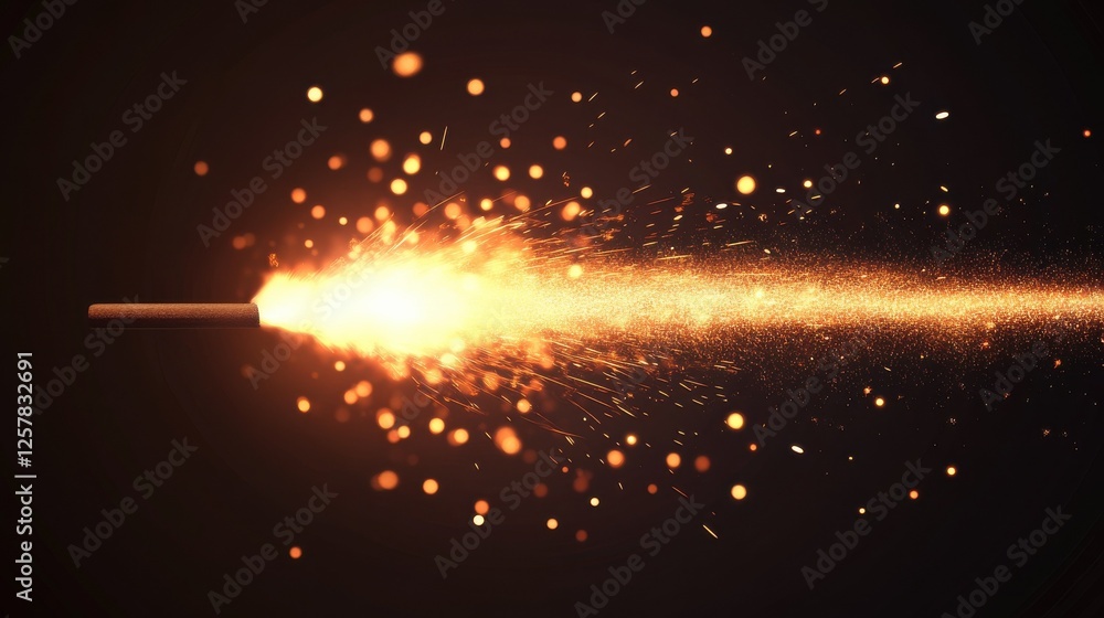 Poster fireworks background. firework petard exploding in night. light effect with firecracker sparks. 2019