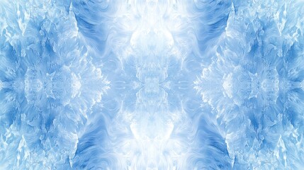 Abstract blue kaleidoscope pattern.
