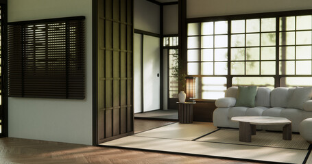 mock up, Japanese empty room tatami mat Designing the most beautiful.