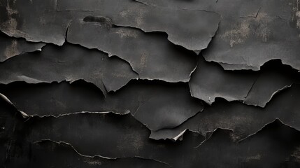 Obraz premium Peeling black paint on a distressed surface