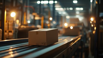 Automated Package Conveyor System: Efficiently Moving Cardboard Boxes Through Warehouse Facilities