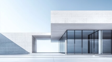 Obraz premium Modern Minimalist Concrete Structure Architectural Design