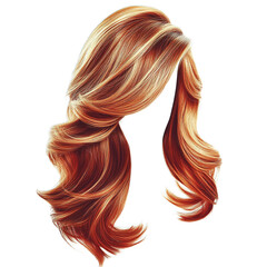 red hair isolated