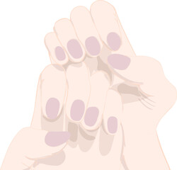 Elegant Hand Poses, Vector Illustration Set Showcasing Manicured Nails and Finger Gestures for Beauty, Fashion, and Communication Concepts