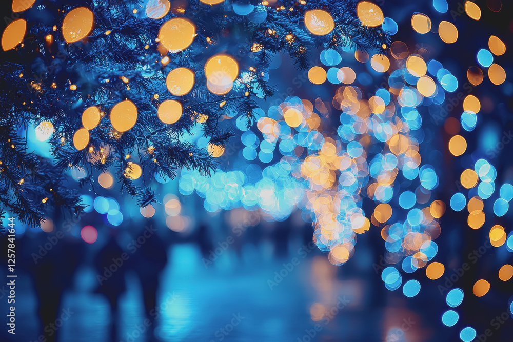 Poster colorful blur of lights creating an abstract background in a dark setting for artistic purposes
