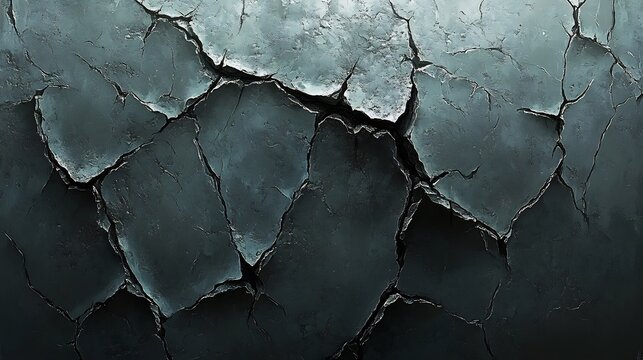 Dark moody textured cracked paint surface background. AI Generated
