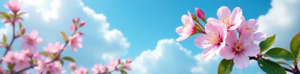 Fototapeta premium Abundant jasmine flowers cluster against azure sky backdrop , closeup, petals