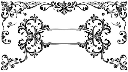 Intricate Black Paper Design with Ornate Embellishments