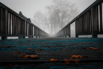 Foggy old bridge