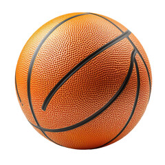 orange basketball isolated on transparent background