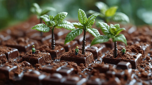 a close up of a plant growing in soil