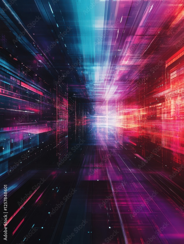 Poster digital technology background. abstract tech representation. colorful. graphic concept for your desi