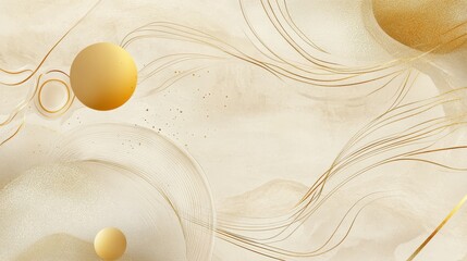 Luxury abstract Banner background vector. Modern geometric shapes an d gold line art wallpaper design for website, prints, cover, backdrop, Wall art and wall decoration.