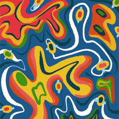 Blooming abstract Art & Illustration