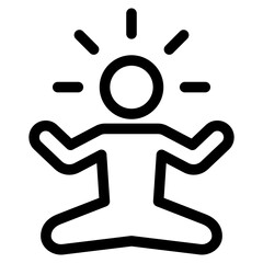 meditation single icon