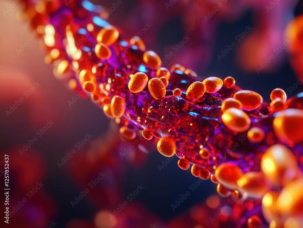 Poster lipoprotein structures laboratory setting scientific visualization microscopic environment abstract