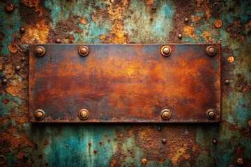 Panoramic Grunge Rusted Metal Texture Background