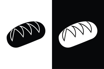 Bread icon vector on White Background ,Vector Art Illustration on white background.