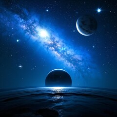 sky with stars at night