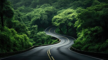 Fototapeta premium trees road pattern