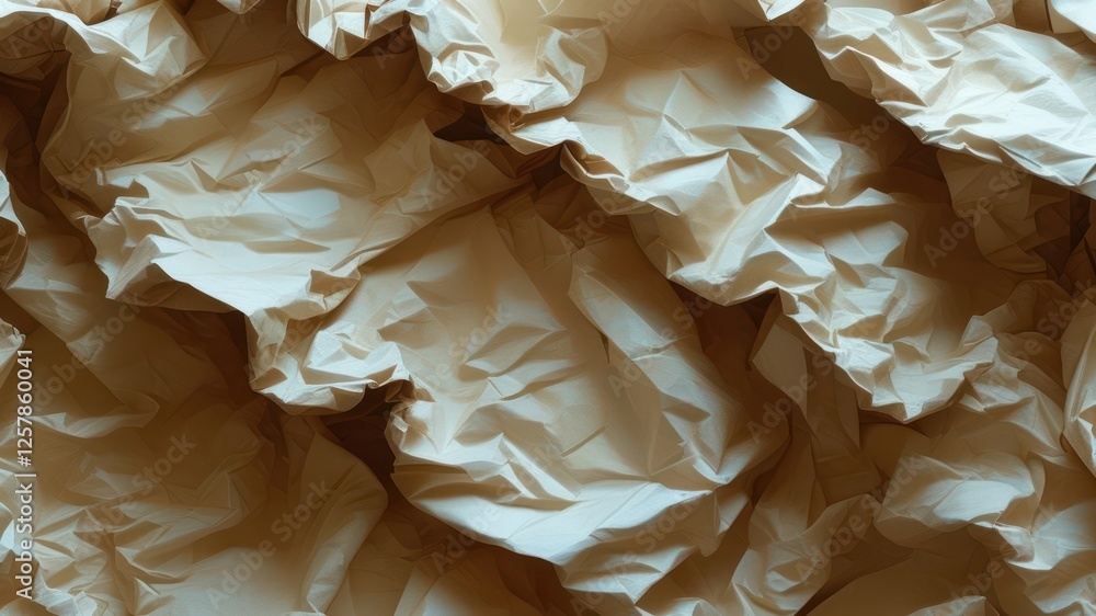 Poster abstract crumpled beige paper texture creating warmth and depth, perfect for backgrounds and creativ