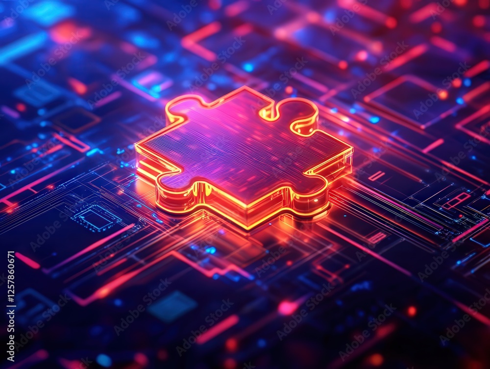 Poster puzzle piece problem solving event digital realm graphic design virtual environment close-up view cr