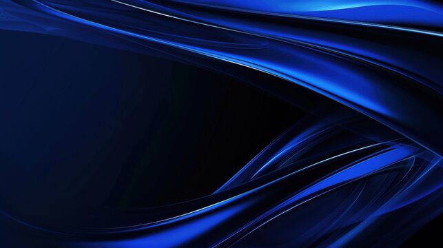 Minimalist Blue background with swirling lines for design, banner template. Featuring white space in the center of the page for text. Ideal for geometric abstract wallpapers with a contemporary touch