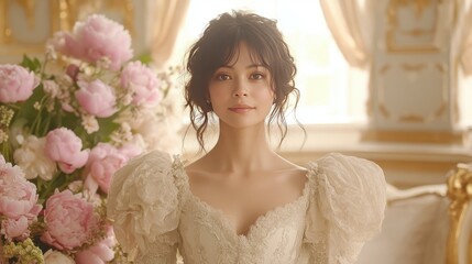 Fototapeta premium Asian Spring Rococo Goddess