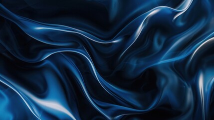 Fototapeta premium Minimalist Blue background with swirling motifs for design, banner template. White space in the center of the page for text. Contemporary Blue and white pattern.