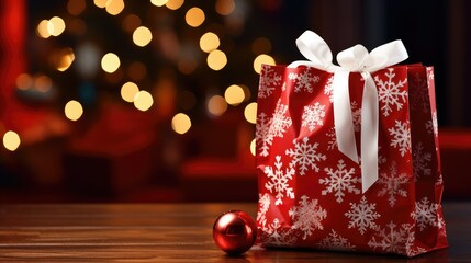 presents red gift bag