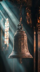 Obraz premium Ornate Bell in a Church - A Timeless Symbol of Faith