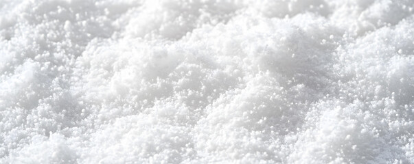 A Close Up View of Sparkling White Snow Crystals Glistening in the Sunlight A Winter Wonderland Scene