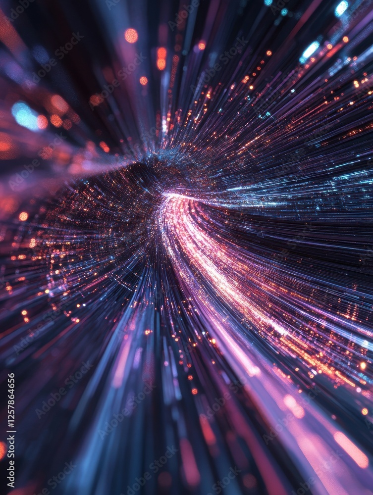 Poster big data flow technology and science vector background, tech abstraction with lines electronics and 