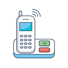 cordless phone icon, cordless phone vector illustration-simple illustration of cordless phone, perfect for cordless phone logos and icons
