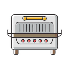 electric grill icon, electric grill vector illustration-simple illustration of electric grill, perfect for electric grill logos and icons