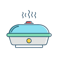 food warmer icon, food warmer vector illustration-simple illustration of food warmer, perfect for food warmer logos and icons