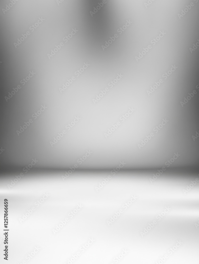Poster blank light grey blurred background with radial gradient. studio room backdrop. vignette photo effec