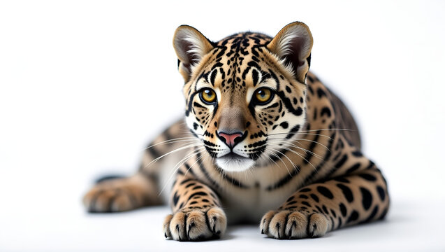 "Majestic Clouded Leopard &ndash; High-Resolution Wildlife Stock Photo"