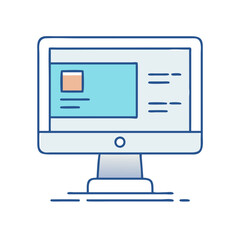 monitor icon, monitor vector illustration-simple illustration of monitor, perfect for monitor logos and icons