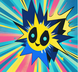 Comic books dialog bubbles. Cartoon book superhero scrapbook page template, empty comical speech clouds, graphic art frame layout template illustration. Pop art background with blank.generative ai	