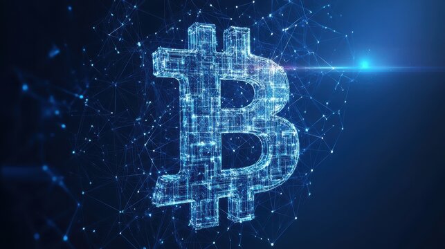 Blockchain technology network futuristic hud background with chain of blocks polygon peer to peer network. Global cryptocurrency blockchain fintech business banner concept. - Powered by Adobe