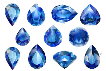 Fototapeta premium Collection of Blue Sapphires