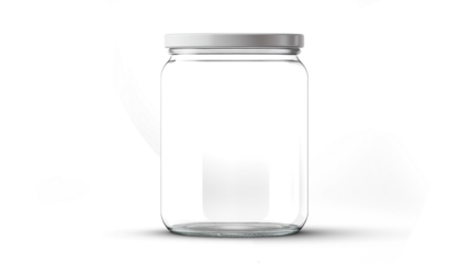 A Simple Empty Jar A clean, transparent jar stands ready, its sleek design catching the light, symbolizing potential and the beginning of something new