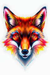 Naklejka premium red fox head