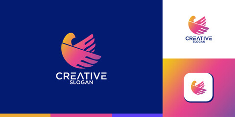 bird logo design vector
