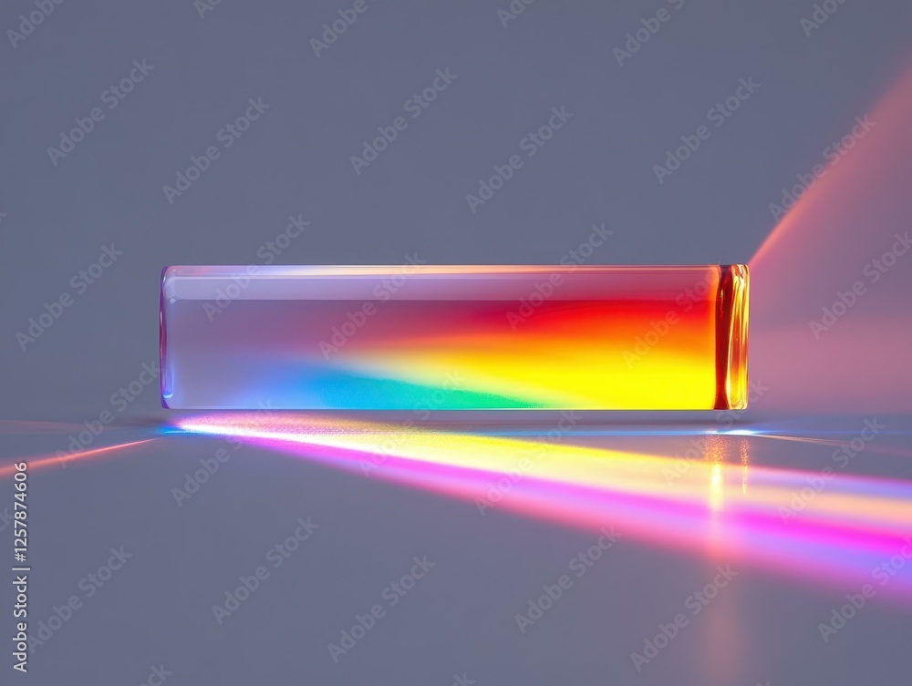 Poster light prism beam spectrum color display experiment