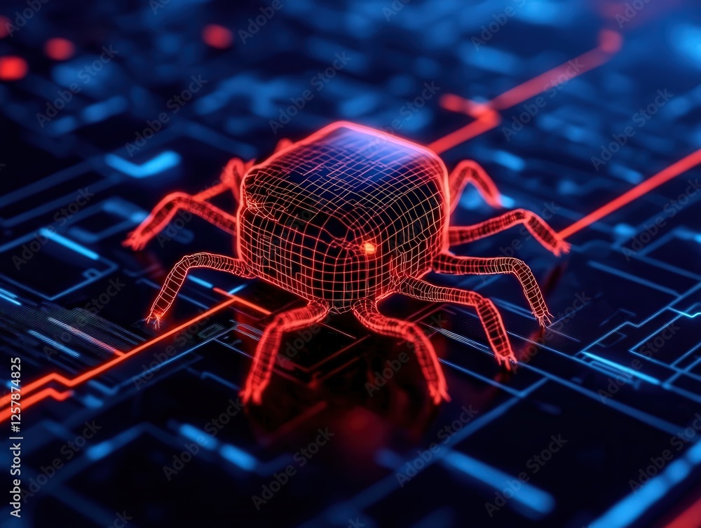 Aufkleber cybersecurity alert digital defense intrusion detection on screen in a high-tech environment